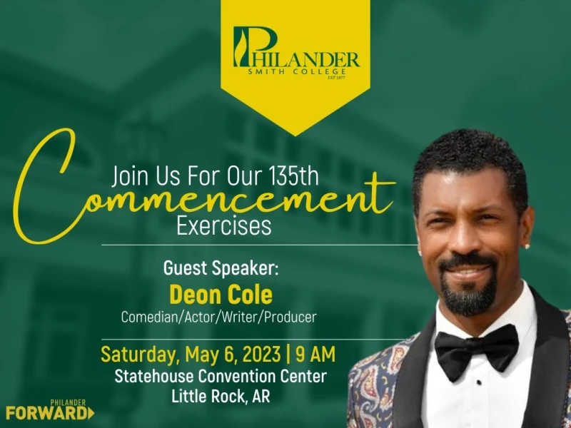 Comedian, Actor & PSC Alumnus Deon Cole to Keynote Philander Smith’s 2023 Commencement Ceremony