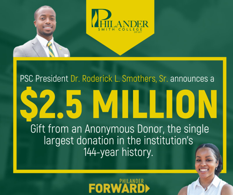 Philander Smith College Receives Single Largest Individual Donation in School History