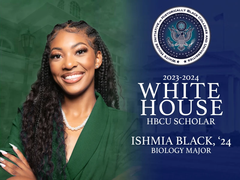PSC Student Ishmia Black is Named a 2023 White House HBCU Scholar