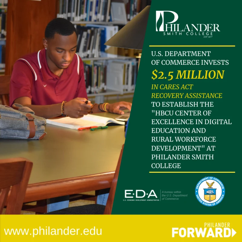 Philander Smith College Receives $2.5 Million Grant to Establish Center of Excellence in Digital Education and Rural Workforce Development