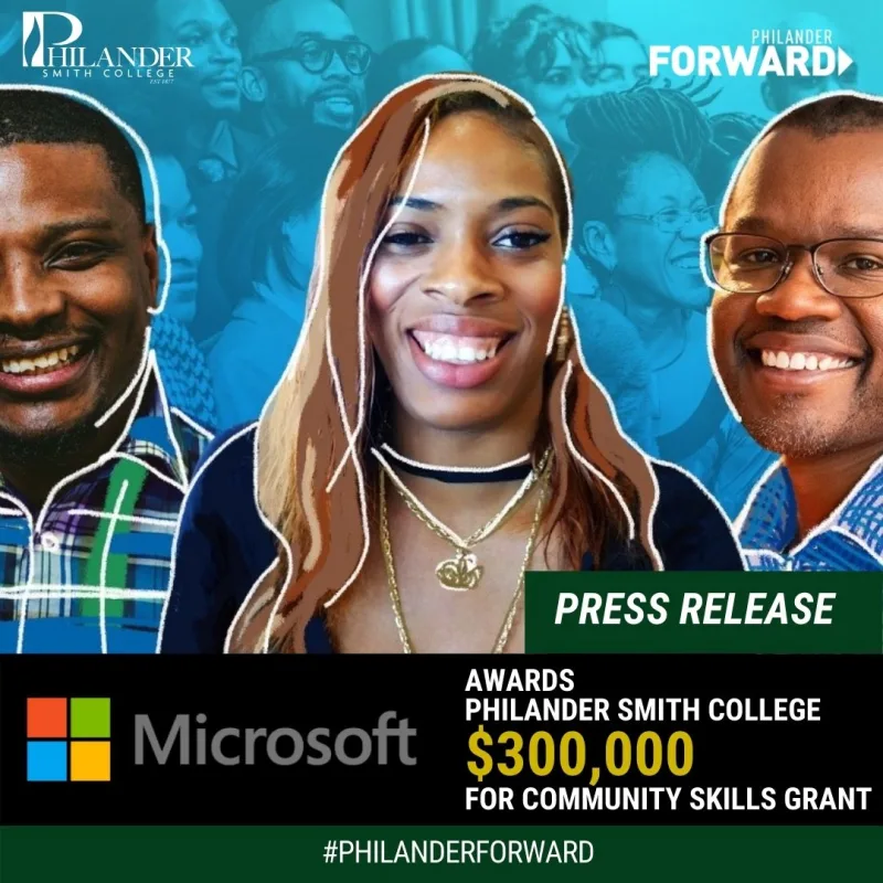 Microsoft Awards $300,000 to Philander Smith College for Community Skills Program