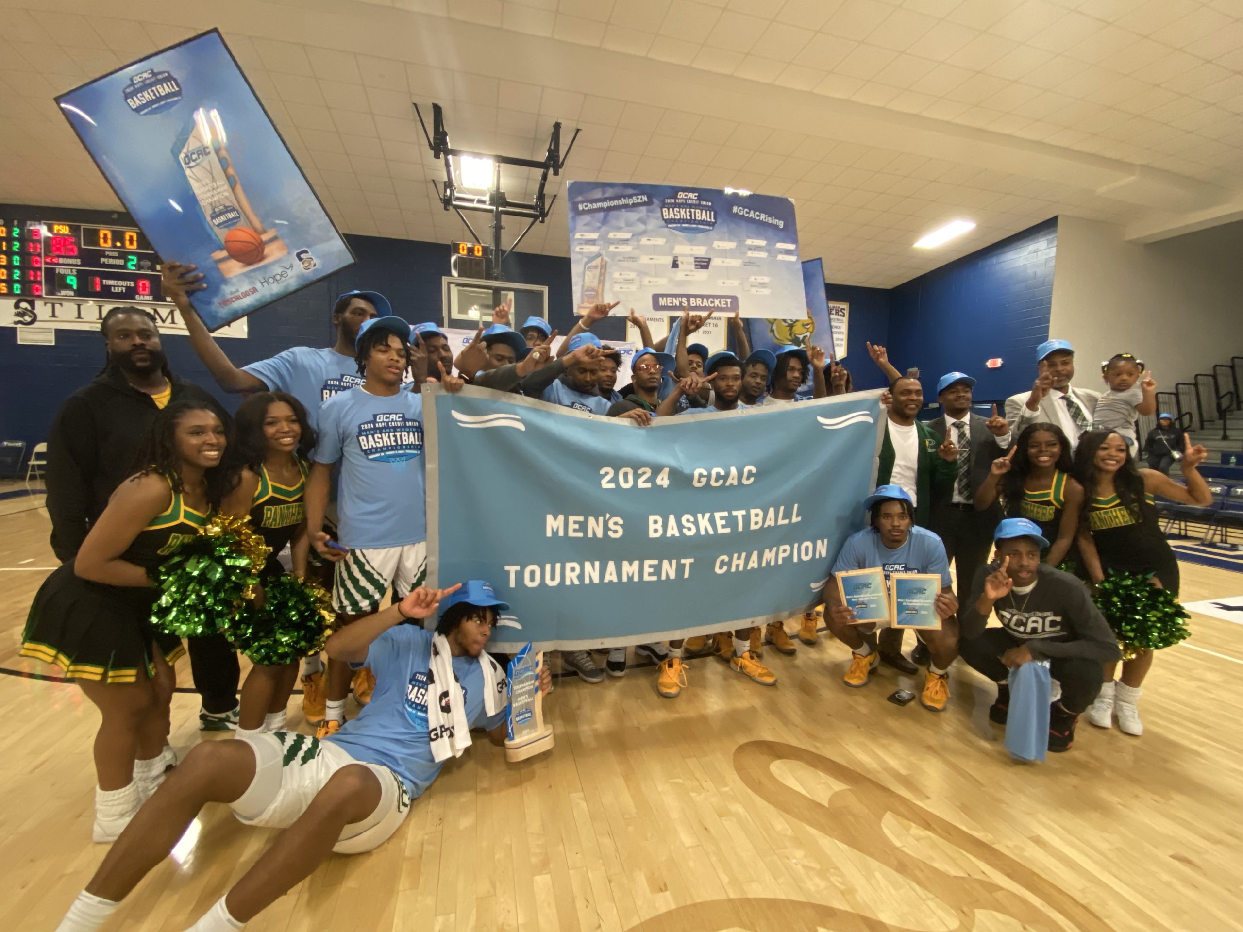 PSU Celebrates 2024 GCAC Men’s Basketball Tournament Championship